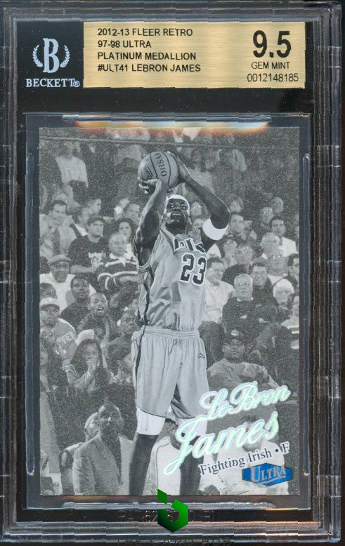 2012-13 Fleer Retro #ULT-41 LeBron James Ultra Platinum Medallion BGS 9.5 #/100