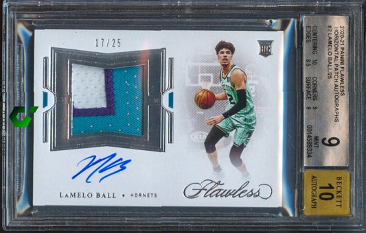 2020-21 Panini Flawless #FPA-LAM LaMelo Ball Flawless Patch Autographs BGS 9 RC