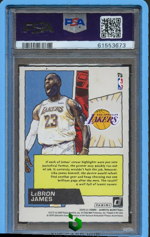 2020-21 Donruss #15 LeBron James Net Marvels Press Proof PSA 9