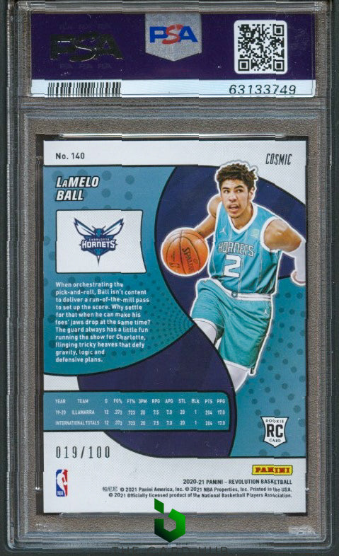 2020-21 Panini Revolution #140 LaMelo Ball Cosmic PSA 10 RC