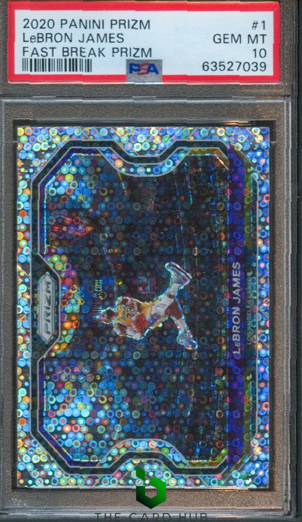 2020-21 Panini Prizm #1 LeBron James Fast Break Prizms PSA 10