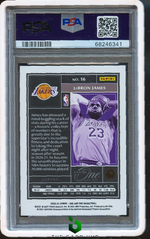 2020-21 Panini One and One #16 LeBron James PSA 9 #/99