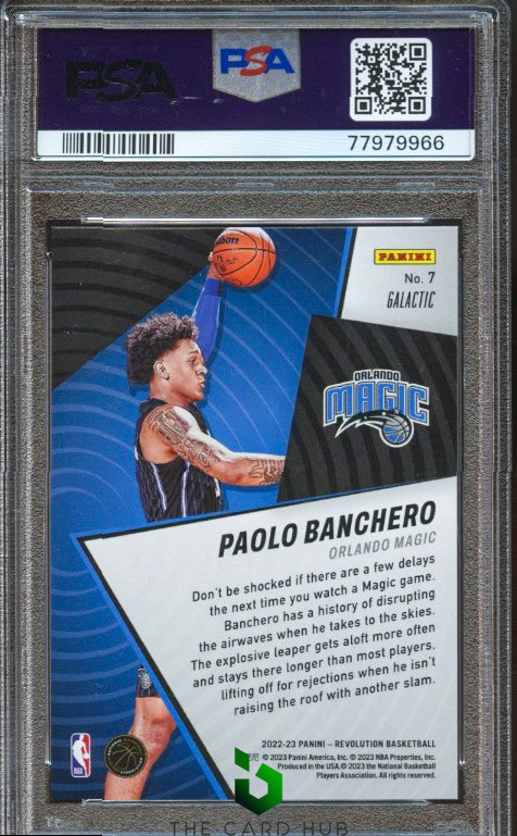 2022-23 Panini Revolution #7 Paolo Banchero Shock Wave Galactic PSA 10 RC