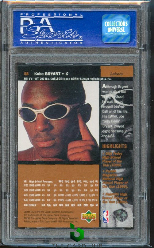 1996-97 Upper Deck #58 Kobe Bryant PSA 9 RC