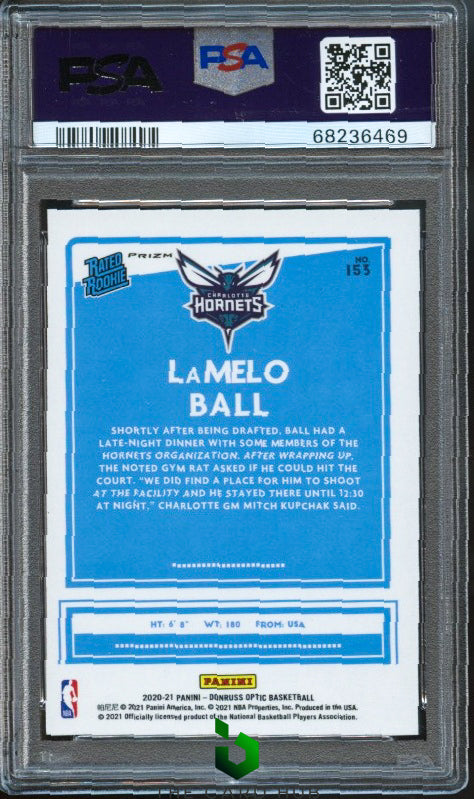 2020-21 Donruss Optic #153 LaMelo Ball Holo PSA 10 RC