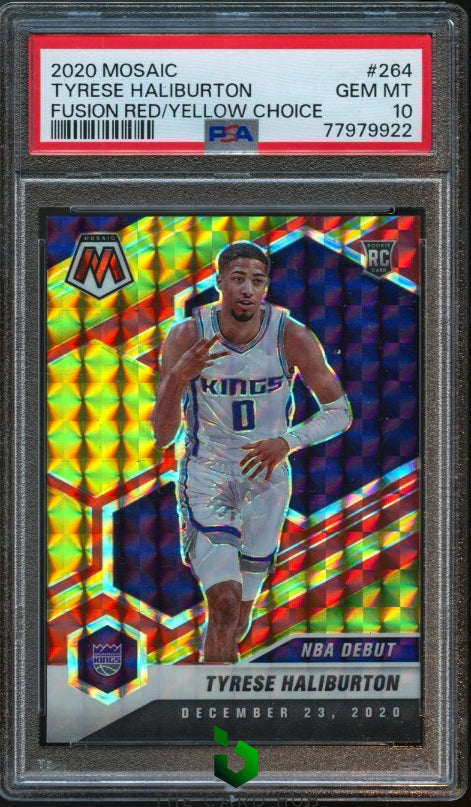 2020-21 Panini Mosaic #264 Tyrese Haliburton Choice Fusion #/88 RC