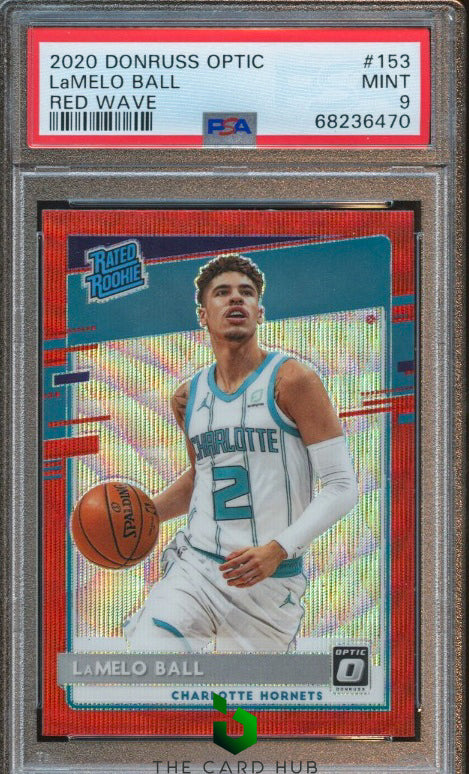 2020-21 Panini Contenders Optic #105 LaMelo Ball Red Wave PSA 9 RC