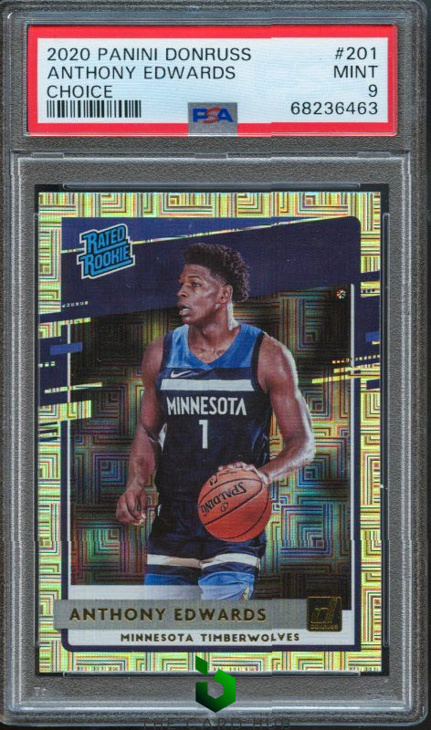 2020-21 Donruss #201 Anthony Edwards Choice PSA 9 RC