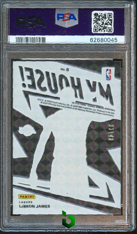 2019-20 Clearly Donruss #6 LeBron James My House Red PSA 7