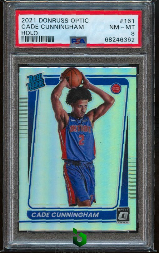 2021-22 Donruss Optic #161 Cade Cunningham Holo PSA 8 RC