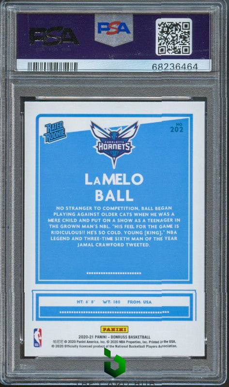 2020-21 Donruss #202 LaMelo Ball Choice PSA 10 RC