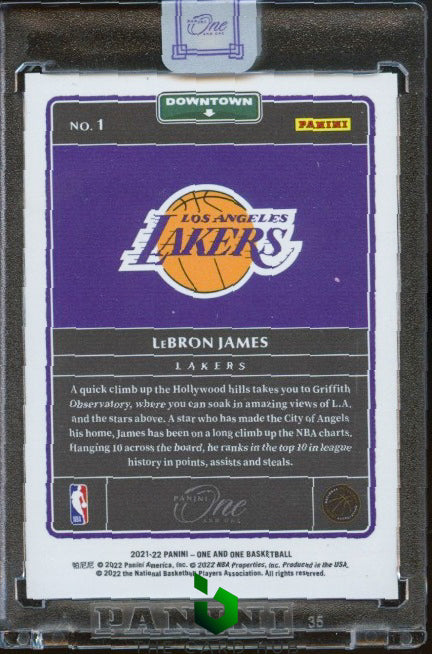 2021-22 Panini One and One #1 LeBron James Downtown