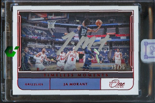 2021-22 Panini One and One #TM-JAM Ja Morant Timeless Moments Auto Red #/25