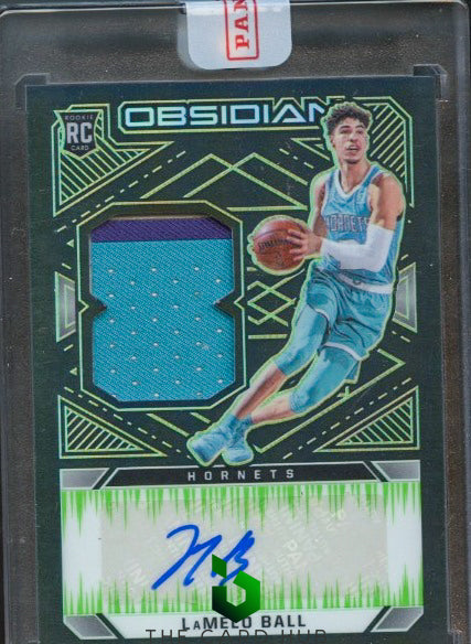 2020-21 Panini Obsidian #210 LaMelo Ball Electric Etch Green RC