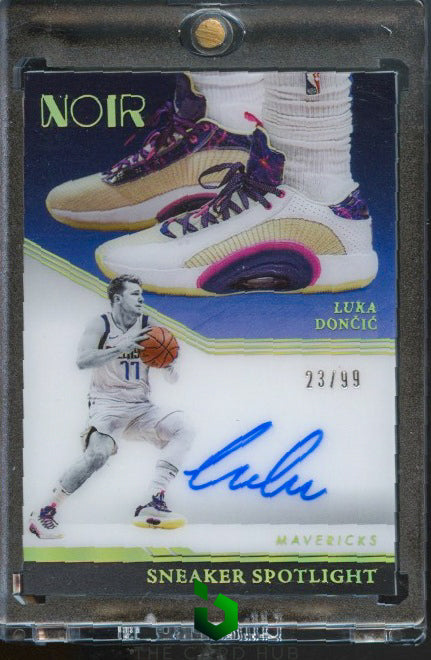 2021-22 Panini Noir #SNS-LUD Luka Doncic Sneaker Spotlight Signatures