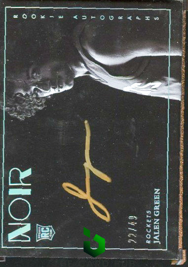 2021-22 Panini Noir #400 Jalen Green #/49 RC