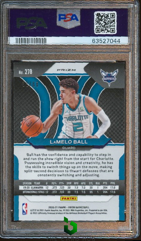 2020-21 Panini Prizm #278 LaMelo Ball Choice Red Prizms PSA 9 RC