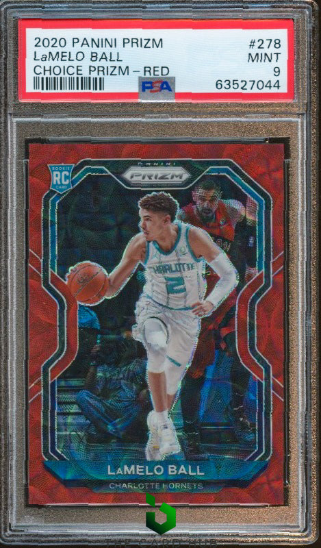 2020-21 Panini Prizm #278 LaMelo Ball Choice Red Prizms PSA 9 RC