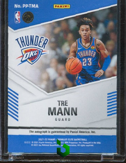 2021-22 Donruss Elite #PP-TMA Tre Mann Pen Pals Black RC