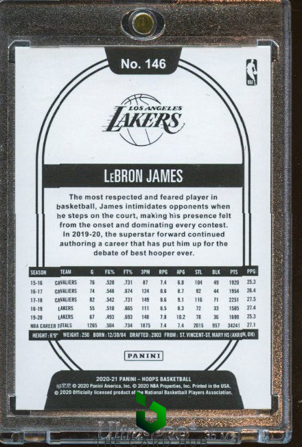 2020-21 Hoops #146 LeBron James Blue Explosion