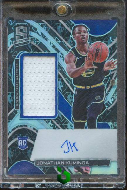 2021-22 Panini Spectra #181 Jonathan Kuminga 75th Anniversary #/75 RC