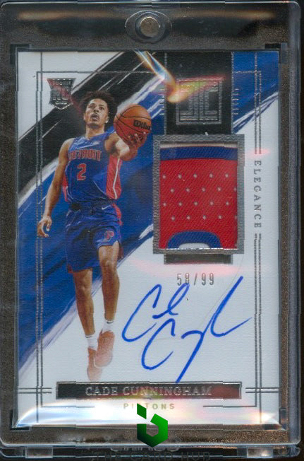 2021-22 Panini Impeccable #101 Cade Cunningham Elegance Patch Auto #/99 RC