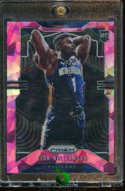 2019-20 Panini Prizm #248 Zion Williamson Prizms Pink Ice RC