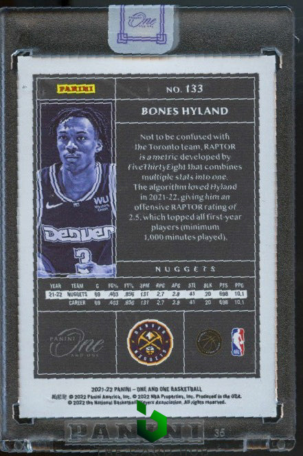 2021-22 Panini One and One #133 Bones Hyland Blue RC