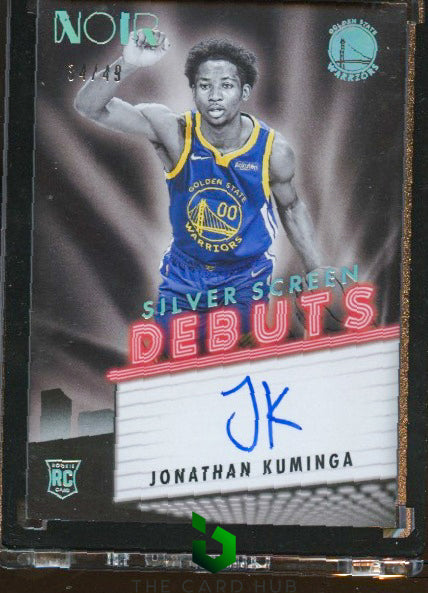 2021-22 Panini Noir #SIL-JKU Jonathan Kuminga Silver Screen Debut Sig #/49 RC