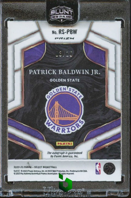 2022-23 Panini Select #RS-PBW Patrick Baldwin Jr. Rookie Sig Gold #/10 RC