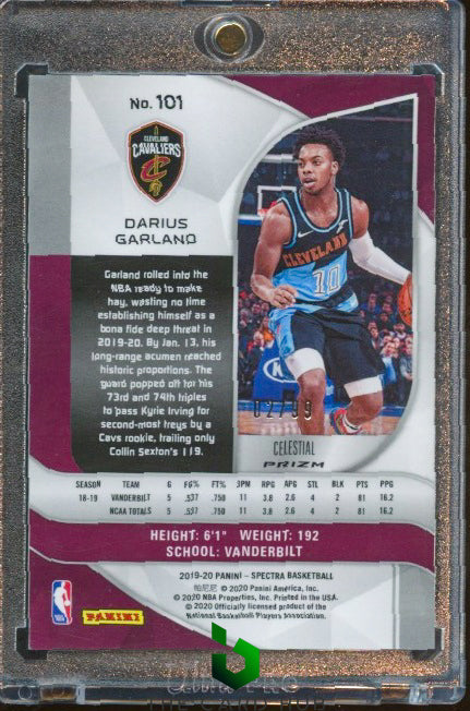 2019-20 Panini Spectra #101 Darius Garland Celestial Variation #/99 RC