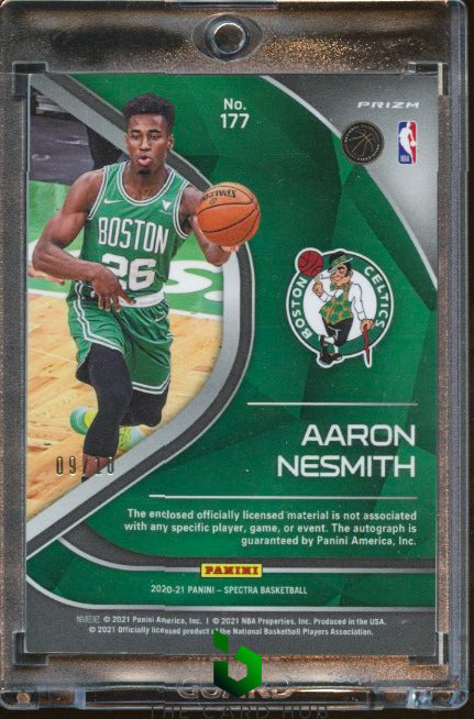 2020-21 Panini Spectra #177 Aaron Nesmith RPA Gold #/10 RC