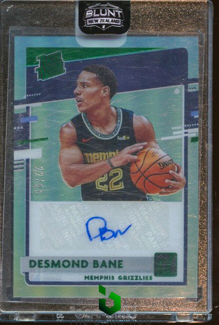 2020-21 Clearly Donruss #RRA-DSB Desmond Bane Rated Rookie Auto Green #/25 RC