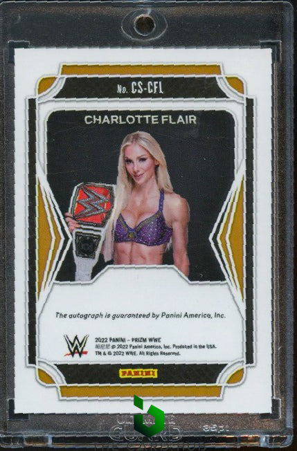 2022 Panini Prizm WWE #CS-CFL Charlotte Flair Champion Signatures