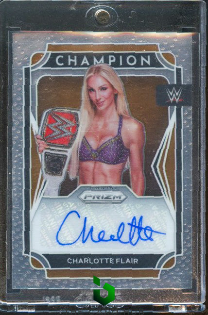 2022 Panini Prizm WWE #CS-CFL Charlotte Flair Champion Signatures