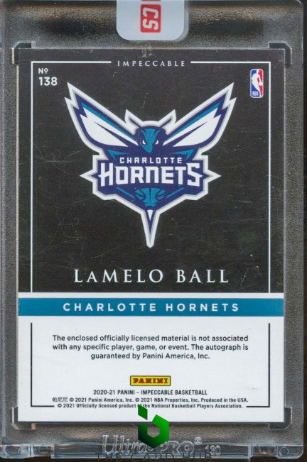 2020-21 Panini Impeccable #138 LaMelo Ball Elegance RPA #/99 RC