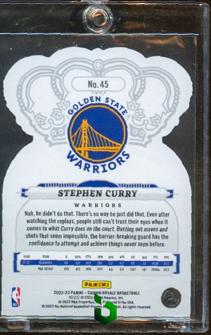 2022-23 Panini Crown Royale #45 Stephen Curry Crystal Purple #/25