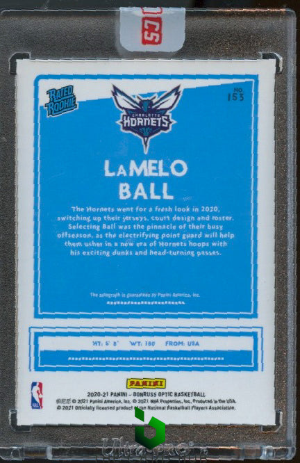 2020-21 Donruss Optic #153 LaMelo Ball Rated Rookies Signatures RC