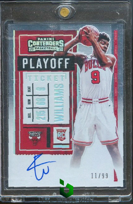 2020-21 Panini Contenders #135b Patrick Williams Playoff Ticket Auto #/99 RC