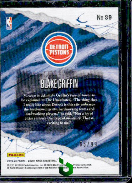 2019-20 Panini Court Kings #39 Blake Griffin Amethyst #/99