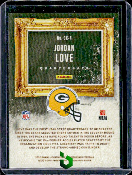 2020 Panini Chronicles #GK-4 Jordan Love Gridiron Kings RC