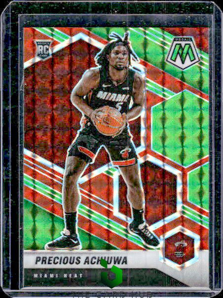 2020-21 Panini Mosaic #215 Precious Achiuwa Mosaic Choice Red and Green RC