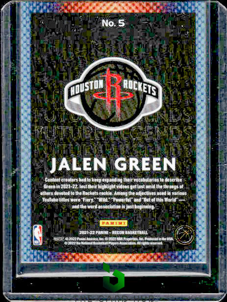 2021-22 Panini Recon #5 Jalen Green Future Legends RC