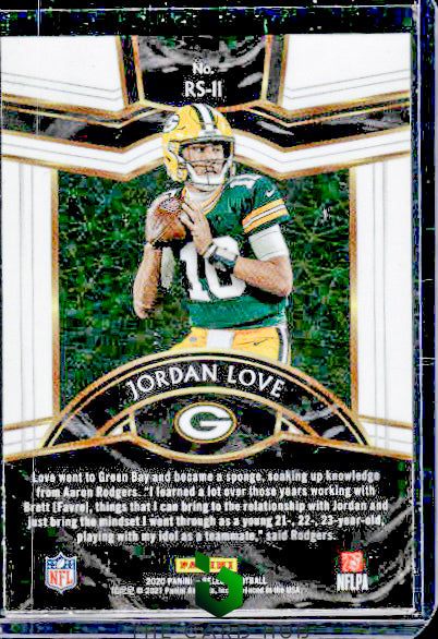 2020 Panini Select #RS-11 Jordan Love Rookie Selections RC