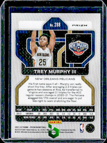 2021-22 Panini Prizm #288 Trey Murphy III Silver