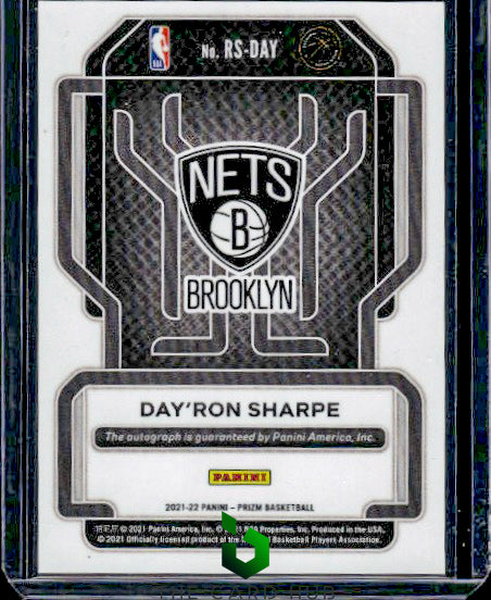 2021-22 Panini Prizm #RS-DAY Day'Ron Sharpe Rookie Signatures RC