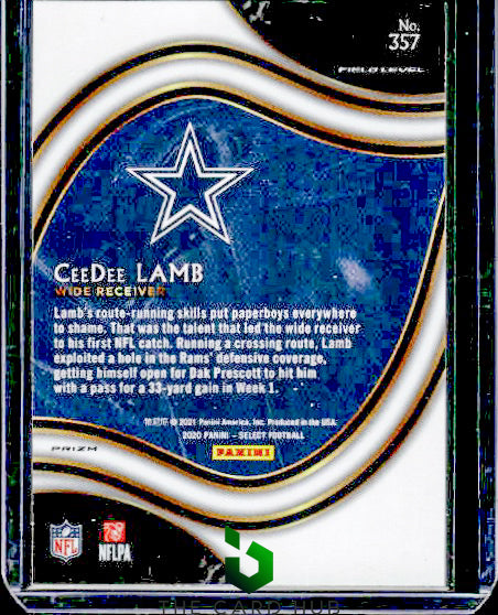 2020 Panini Select #357 CeeDee Lamb Silver Prizm RC