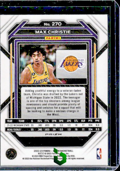 2022-23 Panini Prizm #270 Max Christie Prizms Silver RC