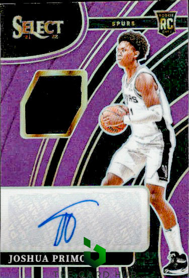 2021-22 Panini Select #RJ-JPR Joshua Primo Rookie Jersey Auto Purple #/99 RC