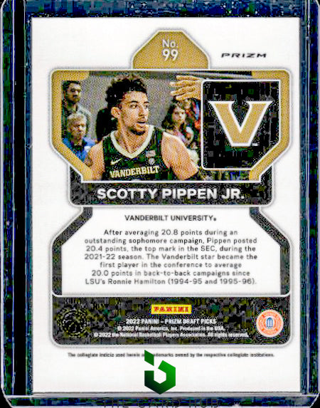 2022 Panini Prizm Draft Picks #99 Scotty Pippen Jr. Hyper